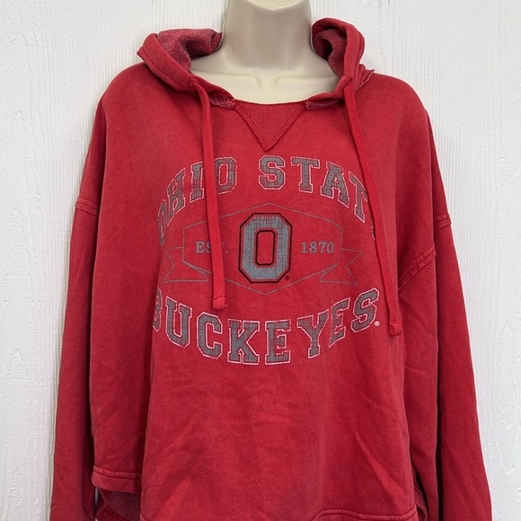 Colosseum - Ohio State Buckeyes Graphic Red Hooded Sweatshirt Size Medium - Picture 5 of 10